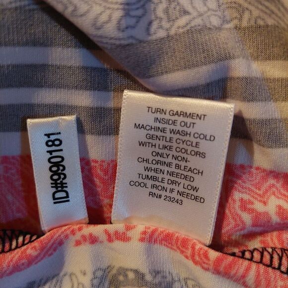 New York & Co Womens Paisley Stripe Ruffled Dress sz XS - Picture 15 of 15